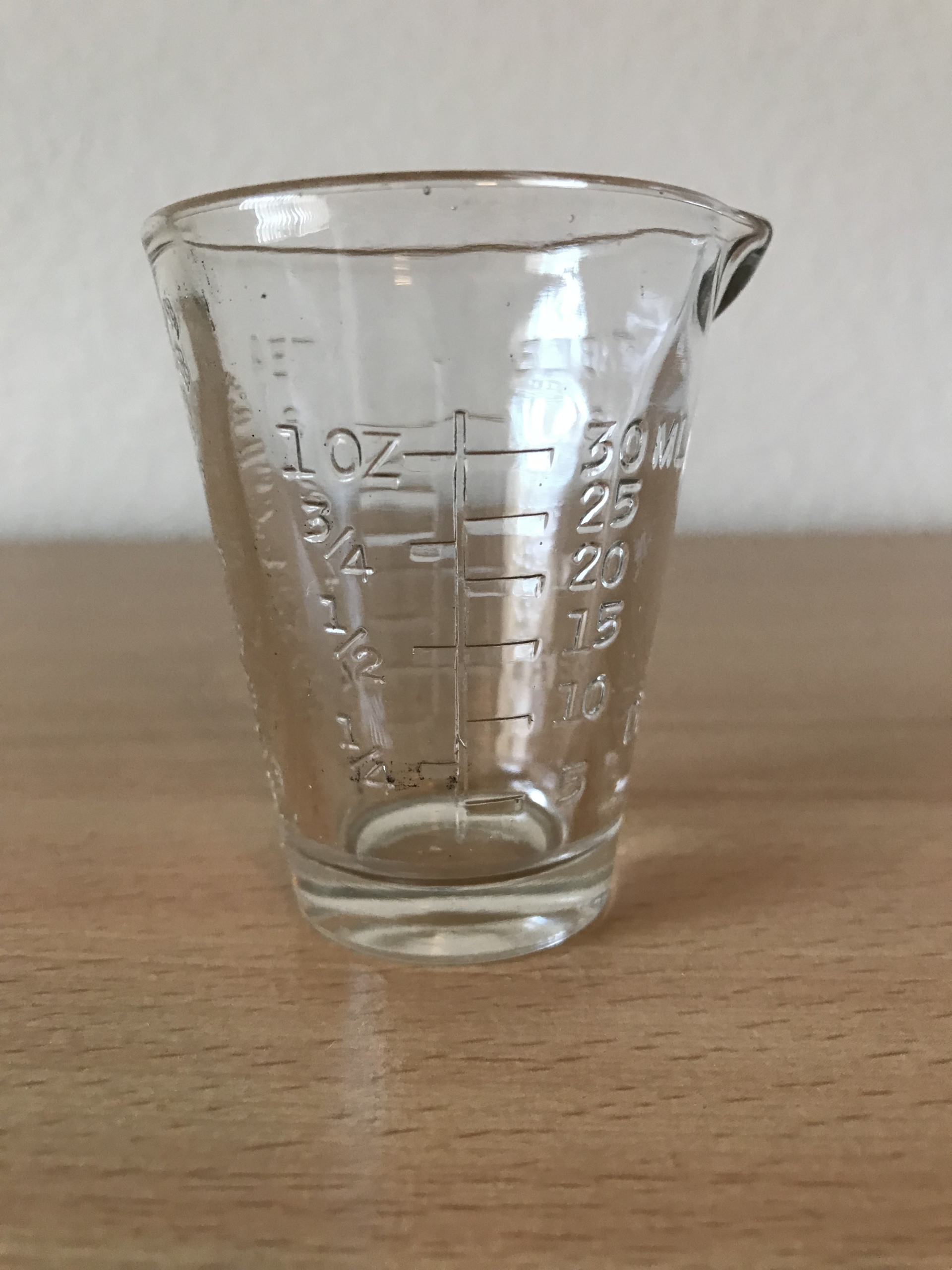 Grafco Vintage Small Measuring Cup Clear Glass 1oz